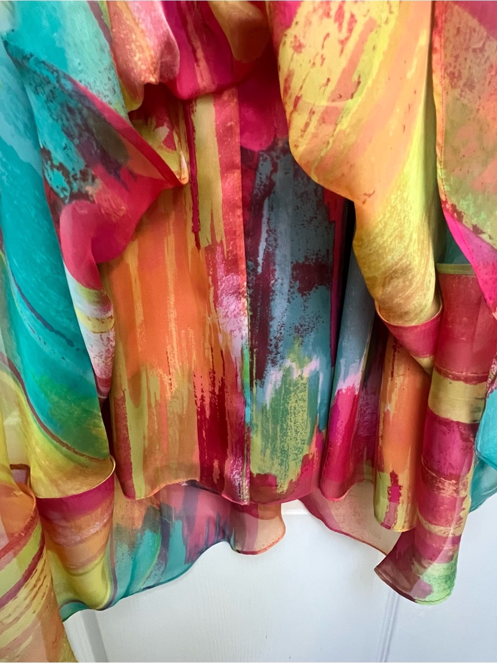 Laundry by Shelli Segal Watercolor Strapless Maxi Dress Size 10 - Picture 11 of 15